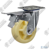 6" swivel onoff with brake Reinforced PP Caster (White)