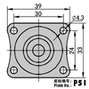 1.25"Micro Duty TPR Fixed Caster Wheel