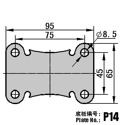 5" Rigid Stainless steel bracket TPR Caster (Brown)
