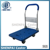 Capacity Steel 300kg Platform Hand Cart with PU Wheels 