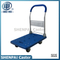  200kg Blue Plastic Folding Hand Cart with PU Wheels