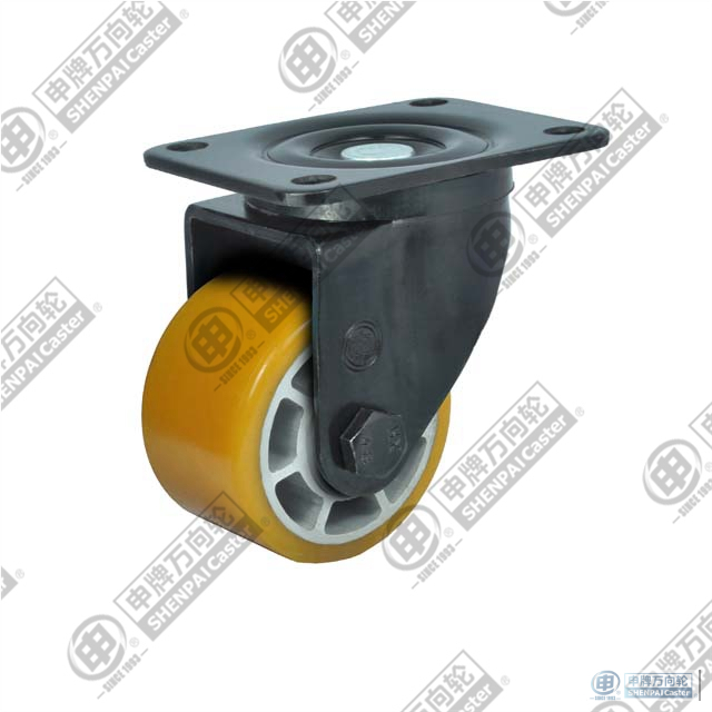 2.5"Aluminium Core Yellow PU Swivel Caster Wheel