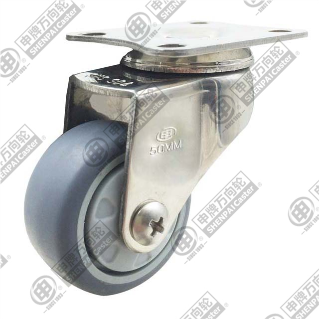 1.5" Swivel Stainless steel bracket (TPR) Caster (Grey)
