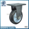 8"Iron Core Black Rubber Rigid Industrial Caster Wheel 