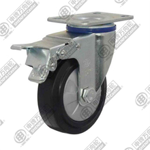 5" Swivel with brake Rubber (Black)