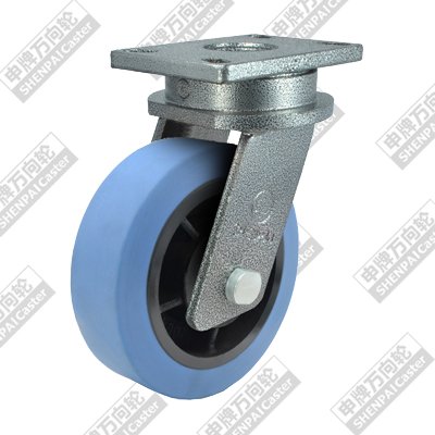  12"Blue Iron Core Nylon Heavy Duty Caster Wheel 