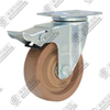 4" swivel conjoined with brake High temperature nylon Caster (280℃ Coffee)