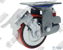8"Iron Core PU Swivel Locking Shockproof Caster Wheel 