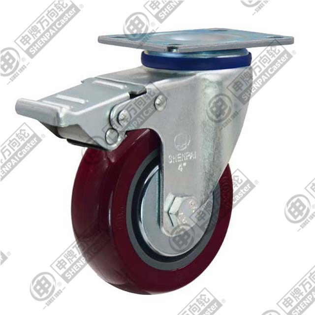 3" Polyurethane Swivel Brake Caster Wheel 