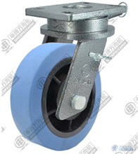 10"Blue Iron Core Nylon Swivel Locking Caster Wheel