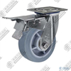 6" swivel onoff with brake TPR Caster (Grey flat)