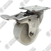 1.5" swivel with brake Stainless steel bracket (Nylon) Caster (White)