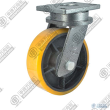 6"Yellow Iron Core PU Heavy Duty Caster Wheel