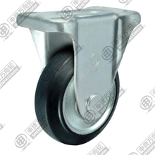 6" Rigid rubber on steel core Caster (Black)
