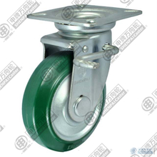 5" Steel Core Rubber Swivel Brake Caster Wheel