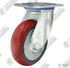 8" Swivel PU on cast iron core Caster (Red arc)