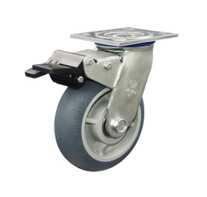 TPR Swivel with brake Caster Wheel for Heavy Duty 8"