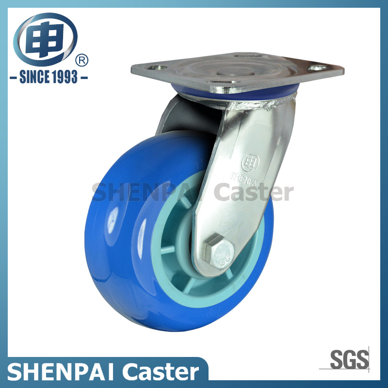 6"Stainless Steel Bracket Swivel PU Caster Wheel 